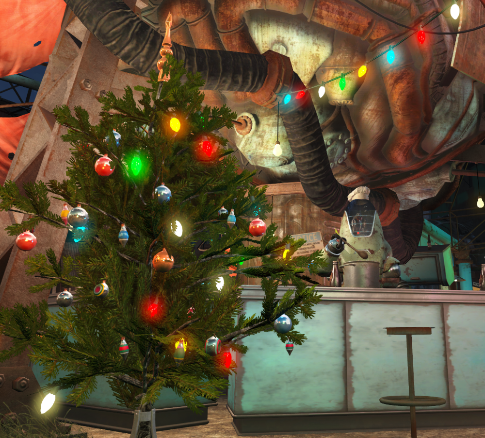 Fallout's tweet photo. #12DaysofFallout is over but Christmas is here. Happy Holidays from us! Have some Diamond City cheer. https://t.co/4QRq9dzSsC