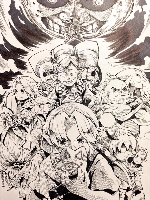 これも好きな感じにかけた!今年は集合絵の楽しさを知った 