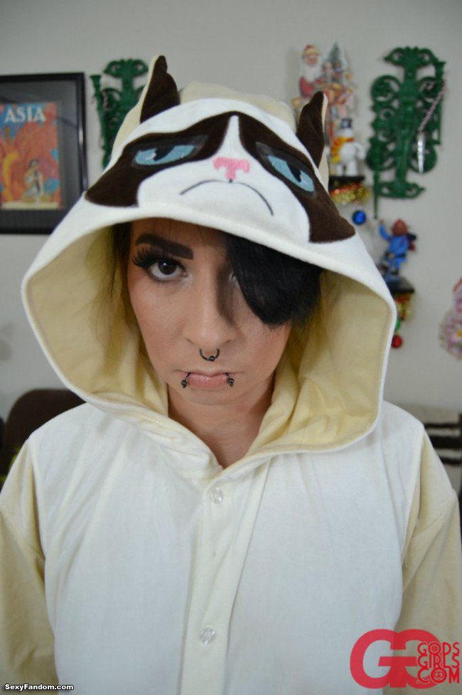 sexyfandom's tweet photo. Sexy Fandom: Rita May is a Grumpy Cat for Christmas https://t.co/MvaXhUTMk8 @godsgirls @RitaMayDavis https://t.co/AuXhS0J038