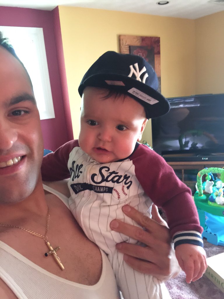 seger_kenny's tweet photo. My son and his uncle Pete who got him his first Yankee fited hat https://t.co/C0fqi9k9fQ