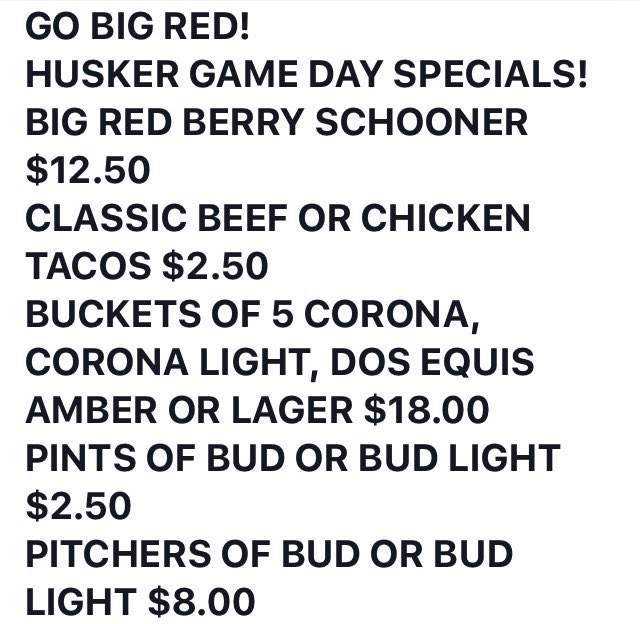 MATMarketOmaha's tweet photo. #GamedaySpecials #GBR #HuskerFootball #BerrySchooner https://t.co/1GtOFZUuYn