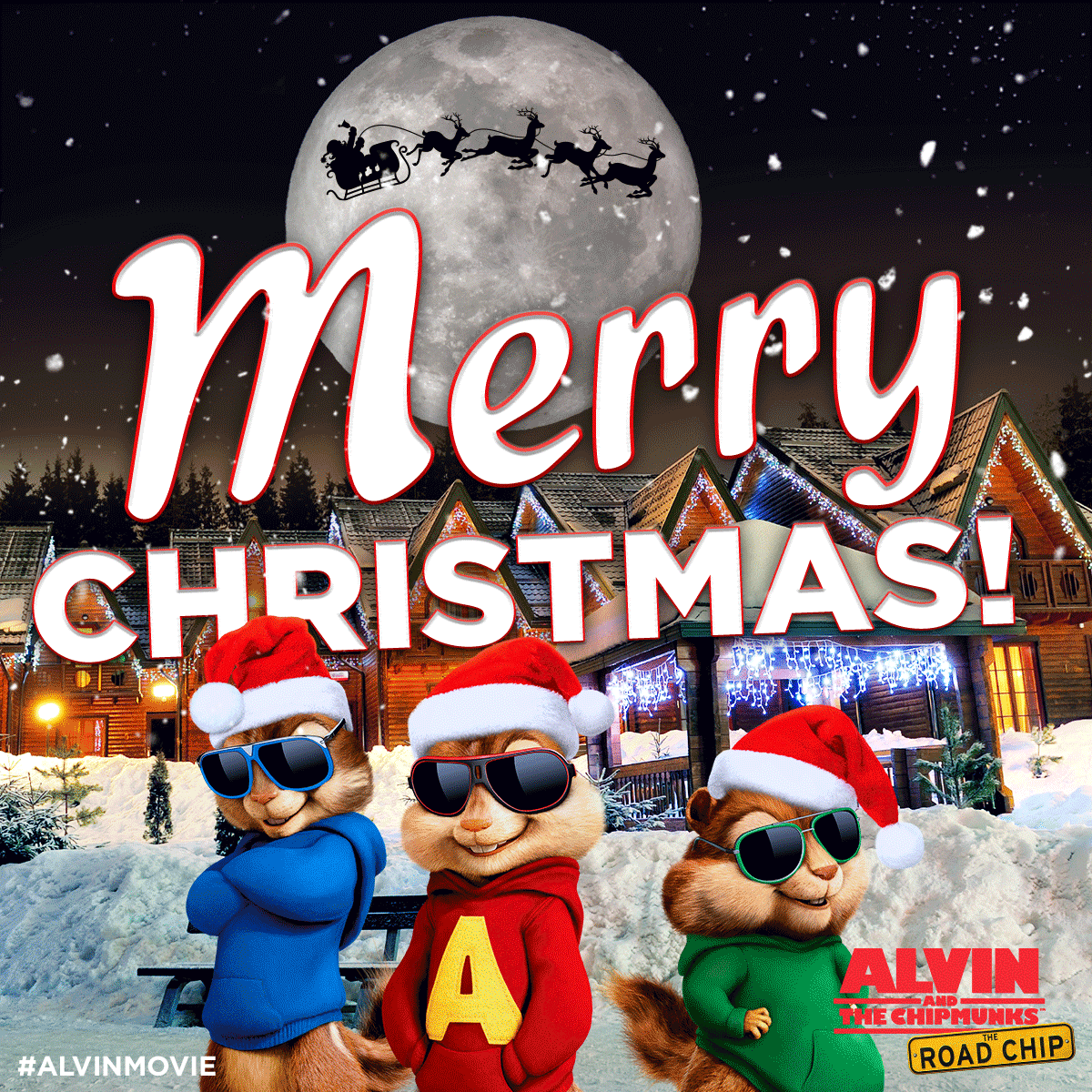 AlvinMovies's tweet photo. Merry Chip-mas! Catch Alvin and the Chipmunks: The Road Chip, now playing in theaters. #AlvinMovie #MerryChristmas https://t.co/u7mjyzS8Ip