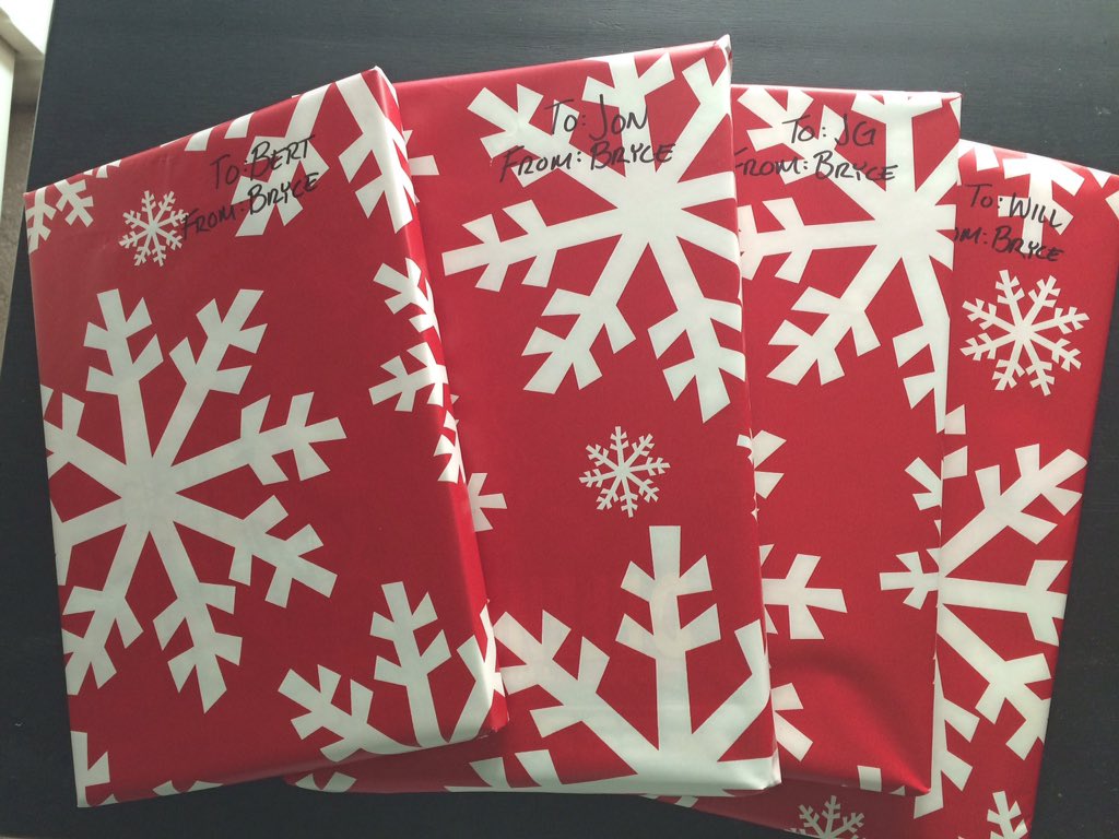 #MerryChristmas #christmasgifts #giving #band 
Gifts from the boys from #SantaClause