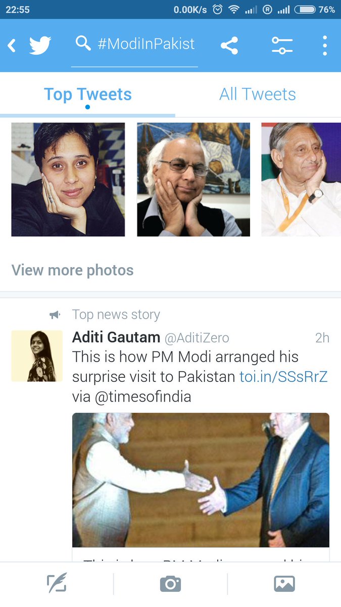 ujjawalsingh's tweet photo. #ModiInPakistan my twitter screenshot captures the essense #RockingPM https://t.co/GXsnZ4Y4Jc
