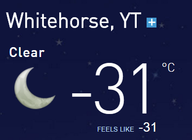 RagingRochelle's tweet photo. @GlobalBC Some places, not so lucky:) #Whitehorse #Yukon #coldfreakinXmas https://t.co/bnn0DjILDl