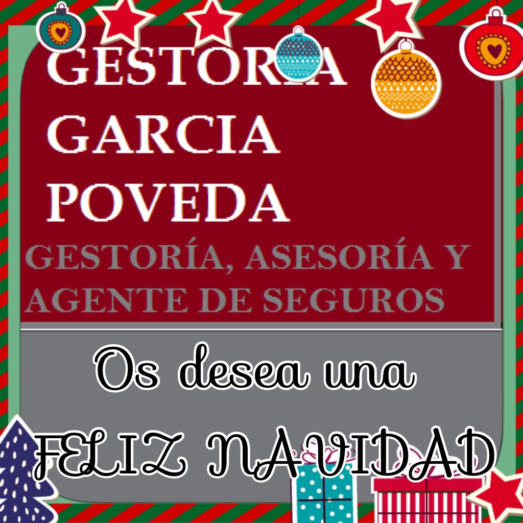 Gestoria García Poveda ( <a href="/GarciaGestor/">Gestor Garcia Poveda</a> ) os desea una FELIZ NAVIDAD!! Disfrutad de estos días sin muchos excesos!!