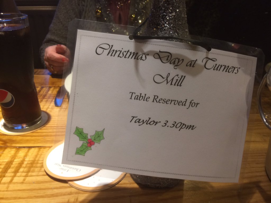 MrTaylorM's tweet photo. @EmberInns Lovely Xmas dinner at #TurnersMill #Redcar Many thanks to staff for making it so special. @Redcartown https://t.co/PKYno8Qx13