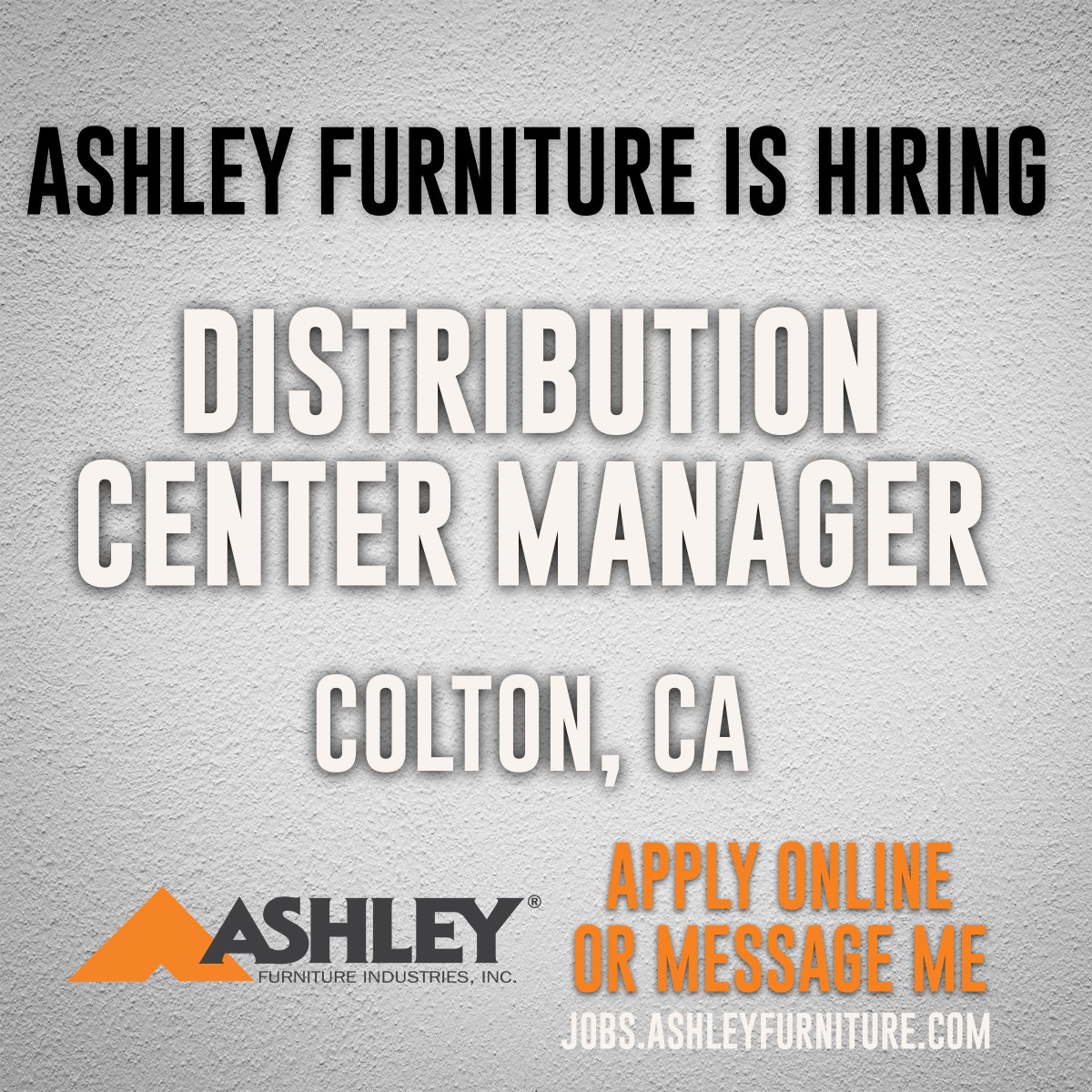 davidtaylor_KCA's tweet photo. Opportunity available for a #DCManager in Colton, CA! #AshleyTeam #ApplyToday https://t.co/c2LYngtgVk
