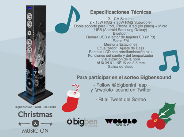 bigbenespana's tweet photo. ¿Te has pasado ya por nuestro sorteo de #Feliznavidad con @wololo_sound? RT
Link oficial: 👇
https://t.co/LcvNpaSouU https://t.co/mMR5Ec9Mho