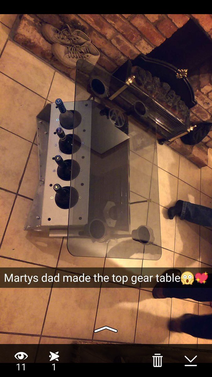 ConaghanColette's tweet photo. @JamesMayTopGear @JeremyClarkson @RichardHammond made from scratch recreation of the #TopGear #enginetable https://t.co/1CWsBwTRA6