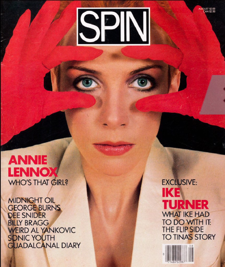 Happy Birthday, Annie Lennox! Photo © Laura Levine. SPIN cover hirl, 1985.   