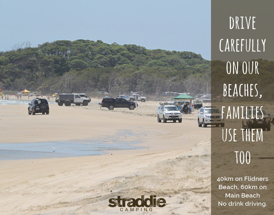 StraddieCamping's tweet photo. The roads &amp; beaches will be busy today so please drive safely. Don't forget Qld road rules apply on our beaches. https://t.co/5rfWoW70A5