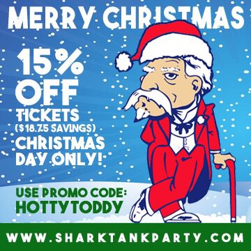 SharkTankParty3's tweet photo. Also, just another reminder of the discount code available only today. Save the 18.75 for 2 beers in the stadium. https://t.co/bjMVH9dieN
