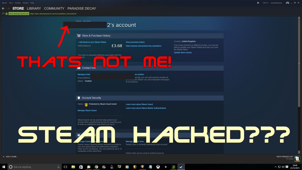 Steam Accounts Hacked