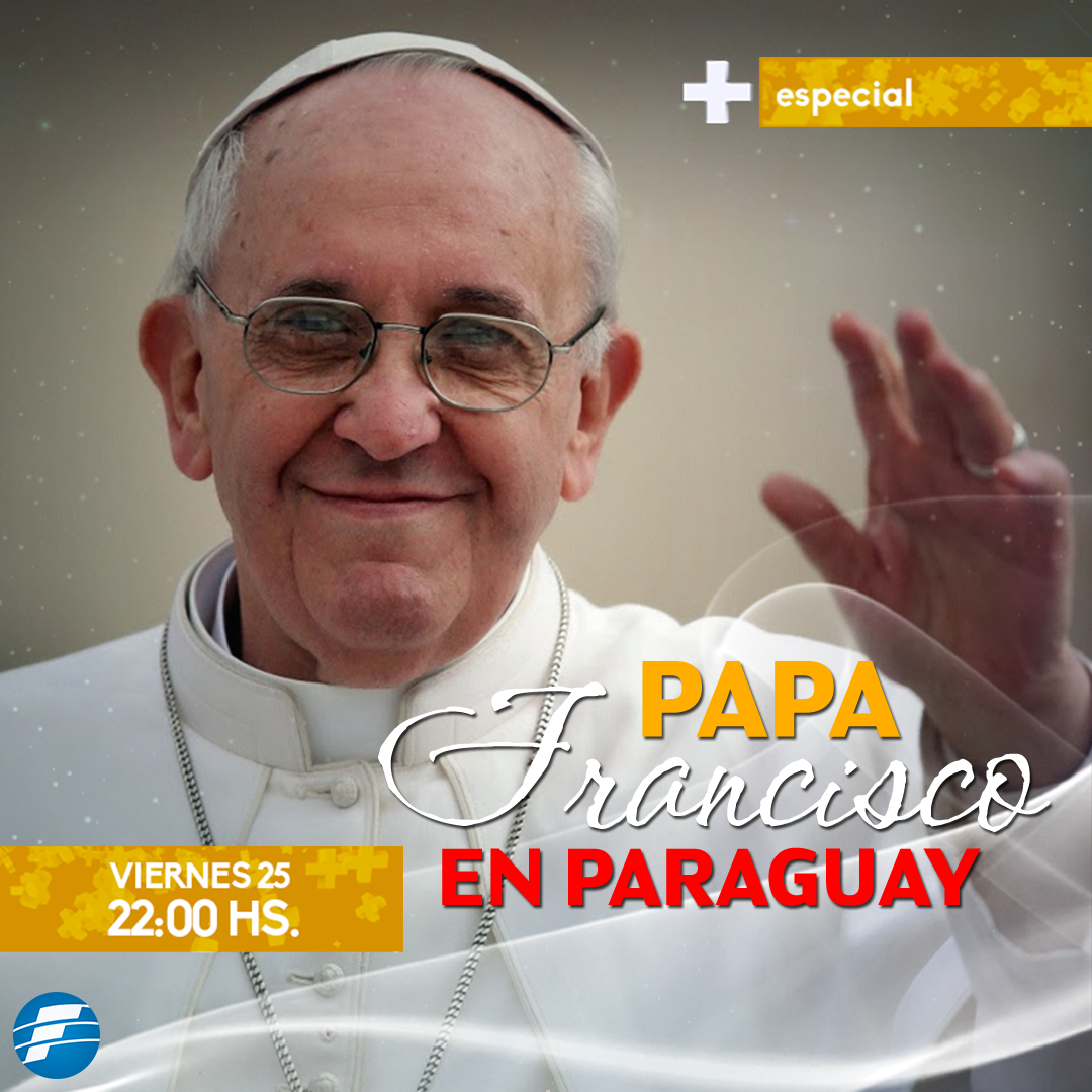 Telefuturo's tweet image. ¡#Telefuturo presenta #FranciscoEnParaguay! ¡Hoy a partir de las 22hs.!