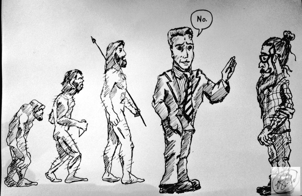 rayJeromewalls's tweet photo. #theoryOfEvolution #weeklyComic @NewYorker

 @freepressmusic @magiccitybands @CahabaBrewing https://t.co/ri6biJ9DWB