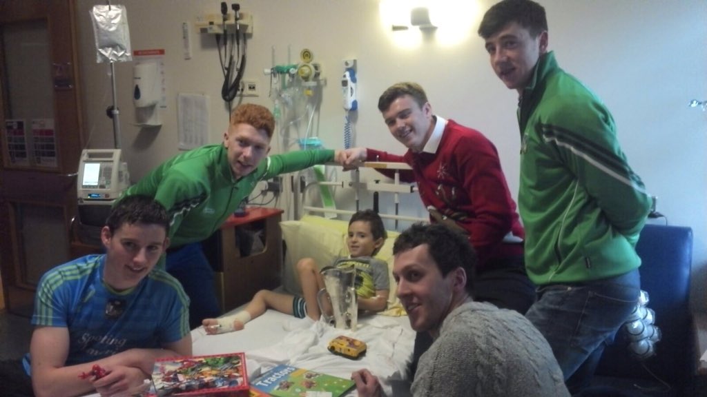 GearoidHegarty's tweet photo. Privilege to visit the children's ward in Limerick today. Hopefully a small step in the kids recovery #perspective https://t.co/4S7hJVuaUB