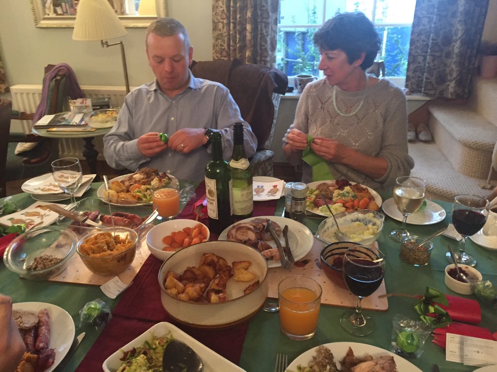 hanv1981's tweet photo. Nailed Christmas lunch! #threebirdroastplusallthetrimmings #delish #castnow https://t.co/9aFgkq98i9