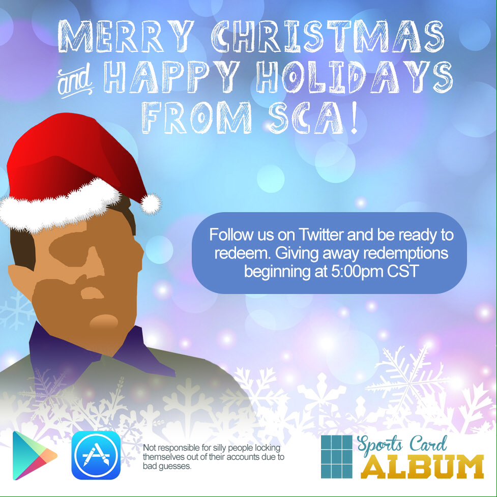 sportscardalbum's tweet photo. Merry Christmas collectors! Make sure you're following because we're giving away redemptions on Twitter tonight! https://t.co/vbtJ2c3vLi
