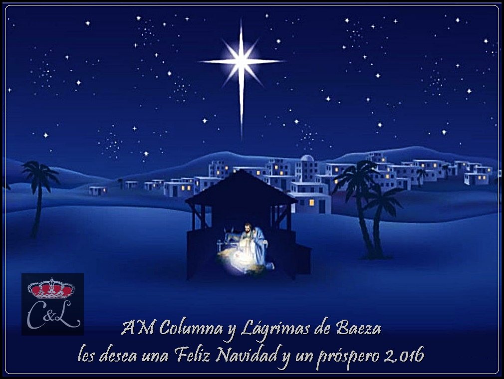 AMColumnaBaeza's tweet photo. Que la Navidad nos llene de inspiración para alcanzar nuestros proyectos y ser recompensados en el Año que comienza https://t.co/OS5YEZ2dXO