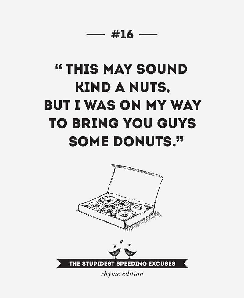 ce2ctw's tweet photo. No.16: Cops generally appreciate smartass remarks.
@UNRSC See the entire collection>> #24StupidExcusesIn24Hours https://t.co/YtVaxxnFz2