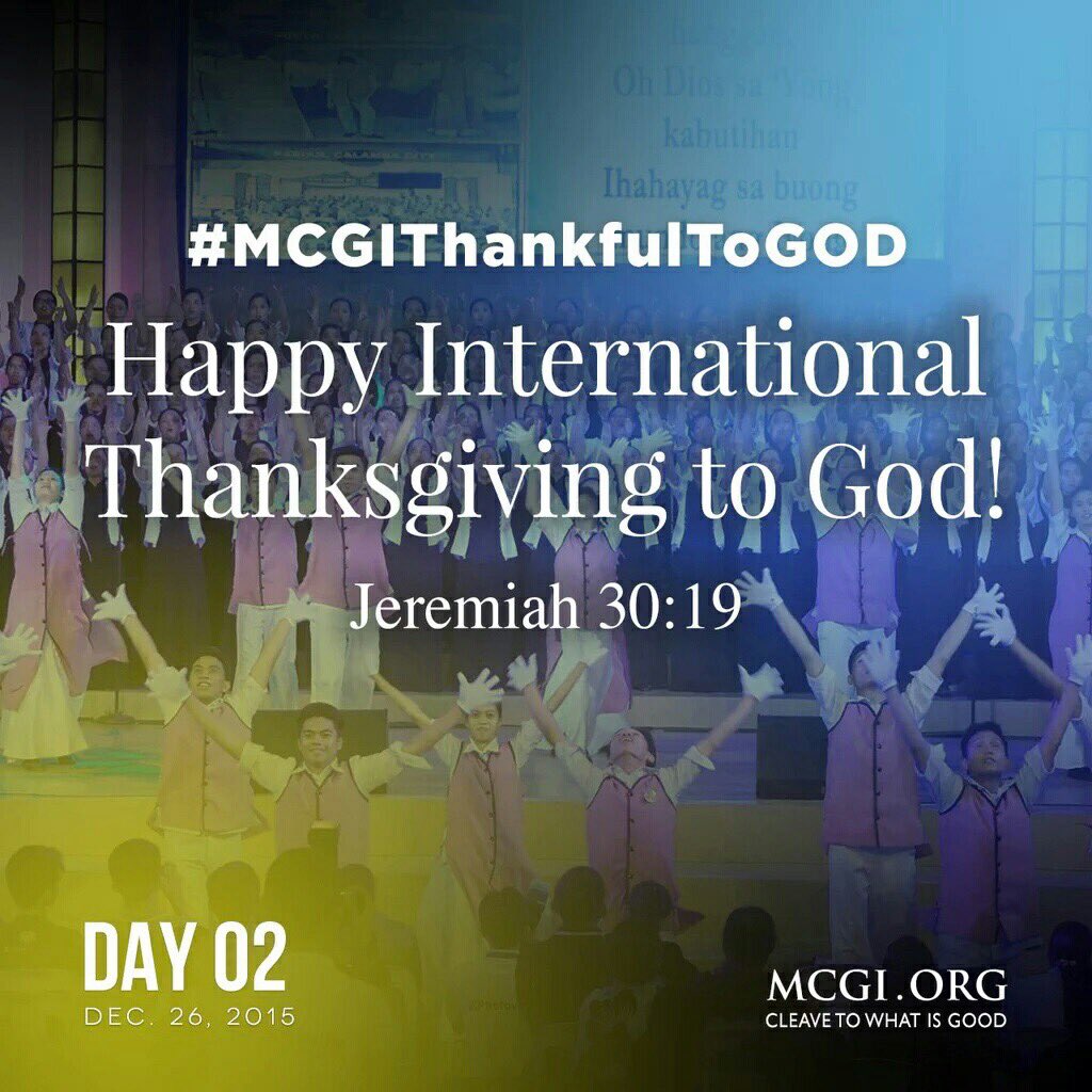 #MCGIThankfulToGOD