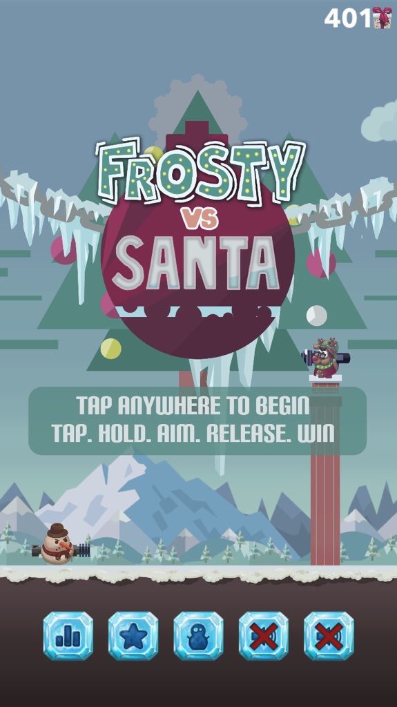 kromvogames's tweet photo. Need a holiday distraction?
Play "Frosty vs Santa" on iOS now!
https://t.co/uwr2jm8qfb
#iOS #arcade #iOSgaming #game https://t.co/cdgu6YnfnE