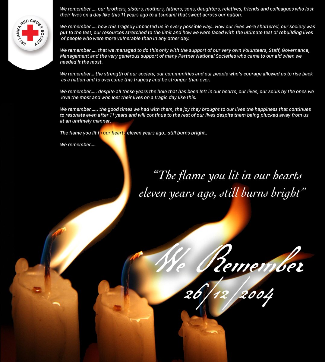 We remember... 26/12/2004 

#tsunami #srilanka #indianocean #tsunamicommemoration #lka