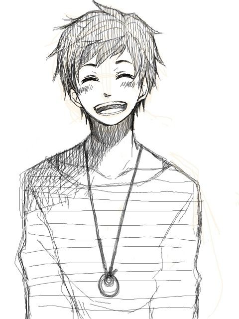 Free Vectors | Smiling boy with headphones _ anime character