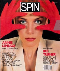Laura Levine on message: \"Happy Birthday, Annie Lennox! Photo © Laura Levine. SPIN cover h 