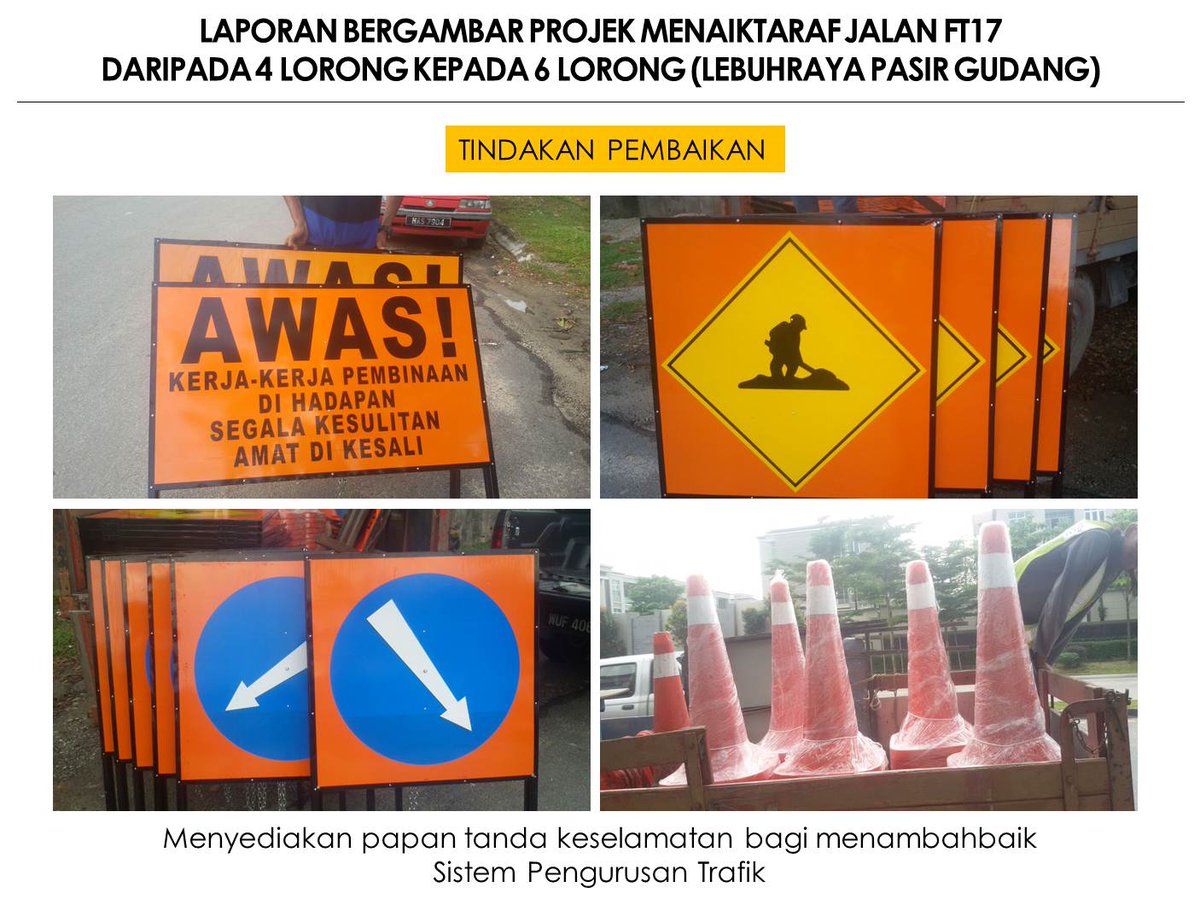 JKRJohor's tweet photo. Laporan hasil siasatan dan tindakan pihak kontraktor projek. @PetraJayaMP @RoslanMdTaha @JKRMalaysia @MOWorks https://t.co/NipHwEQ9dy