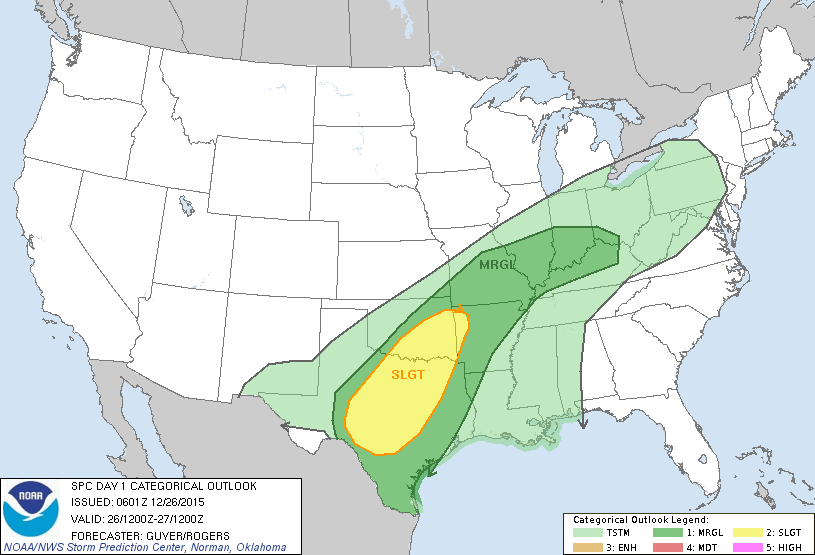NWSSPC's tweet photo. 12:03am CST #SPC Day1 Outlook Slight Risk: across the southern plains... https://t.co/GtEvHPMjG6 https://t.co/TLz7RNplA7