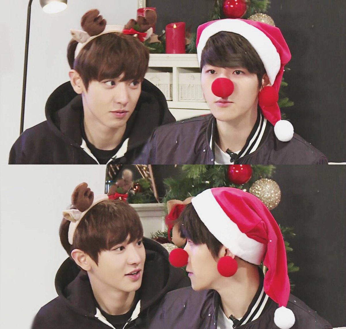 CHANBAEK_FAMILY's tweet photo. "นี่เจ้าจมูกแดง งอนเหรอ?"
"ไม่ได้งอน (｀ε´)"
"หายงอนเร็ว~ เดี๋ยวพาไปกิน 🍓"
"จริงเหรอ!? หายก็ได้(*'●'*)"

ไหนบอกไม่งอน https://t.co/JV00hCepNa
