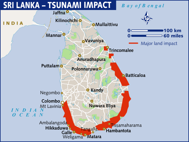 Image result for tsunami map sri lanka