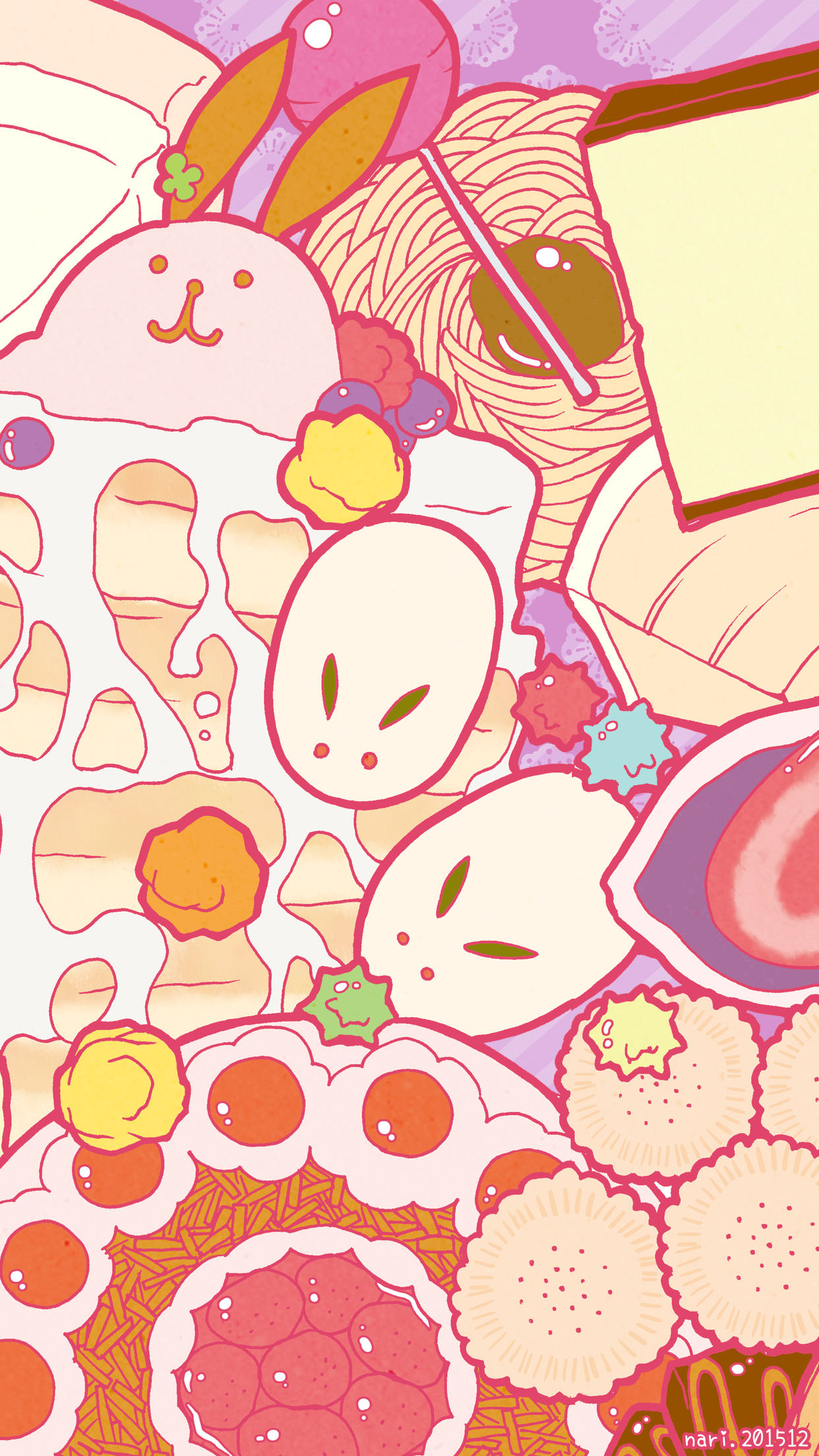 なり 新刊通販中 Auf Twitter ついでに表紙のお菓子イラストでスマホ用の壁紙を作ったのでもし良ければ個人の利用の範囲内でご自由にお使いください 2種類あるよ T Co Ib4lckfbyj Twitter