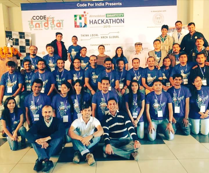 eChaiVentures's tweet photo. Brilliant team of volunteers and supporters for #CodeForAhmedabad. AMC &amp; #MakeInIndia are also official partners! https://t.co/Yr93fZQvry