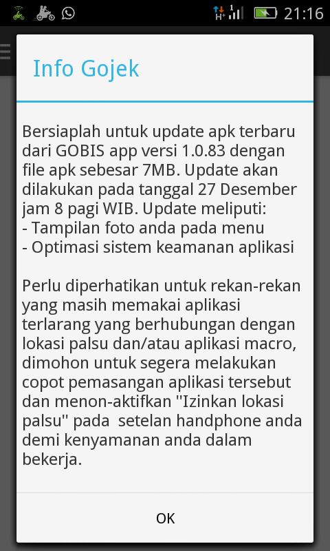 Versi naik lagi.. Semoga tarif juga naik jadi 5rb/KM amin..