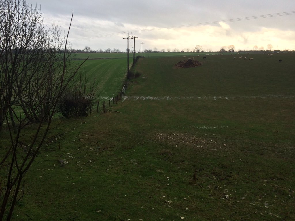 The dry valleys of the #yorkshirewolds are no longer dry valleys, never seen running water on the wolds before #wet