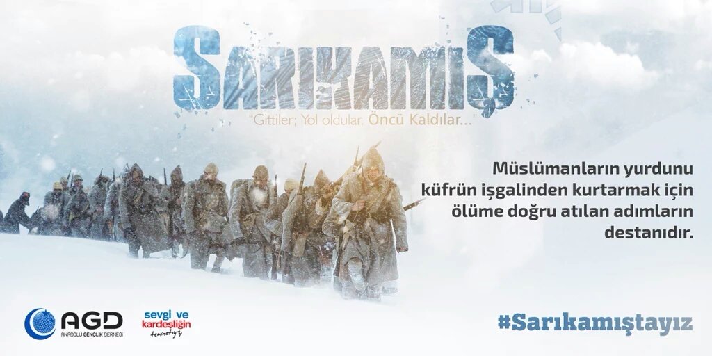 90 Bin askerimiz ile birlikte
#Sarıkamıştayız