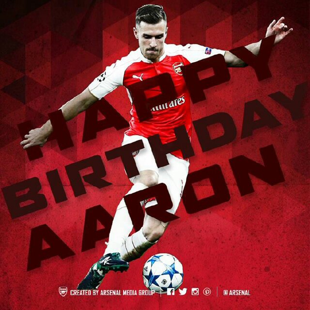 Happy 25th Birthday Aaron Ramsey...! 