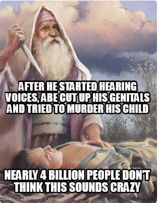 RichardDawkins's tweet photo. Abraham, revered founder of the three "great" monotheistic religions. Quite a role model! https://t.co/h8P8TUAjxo