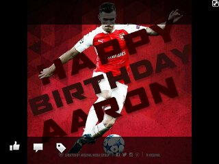 Happy birthday Aaron Ramsey the Rambo that is controlling Gunners 