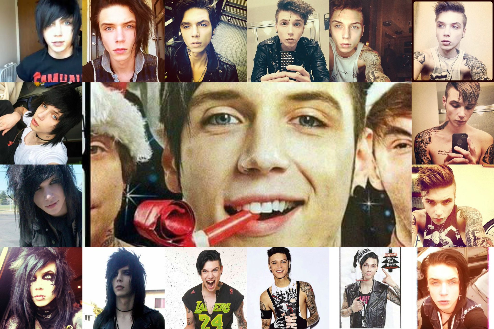 Happy birthday Andy Biersack Made this collage last year Still in love BVB XD 