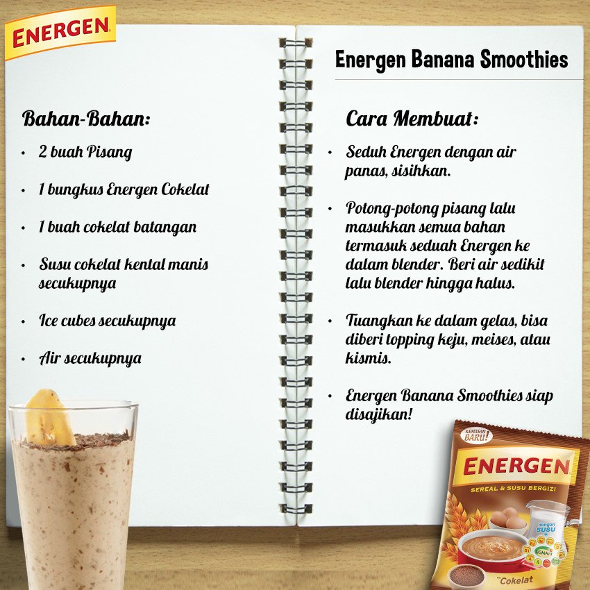 Energen on Twitter: "Menemani santai keluarga, yuk dicoba resep #KreasiEnergen berikut. Jangan lupa untuk SHARE ke Ibu yang lain ya! :) https://t.co/2yhyrkZA80" / Twitter