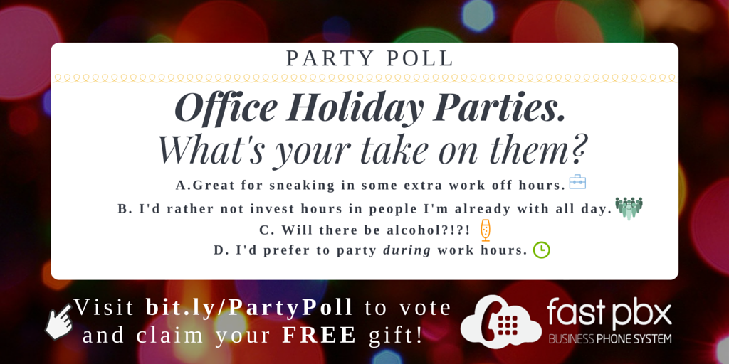 FastPBX's tweet photo. #PARTYpoll! Submit your thoughts for a free gift. :) https://t.co/HBjkPBf5Bz https://t.co/bSkrD32h6R