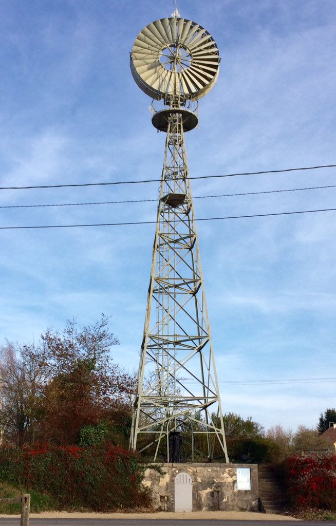LaurentBrunner's tweet photo. #Eolienne #Bollée 1901 25m haut.à #Souilly #Meuse village de ma famille, érigée l'année de naissance de ma grandmère https://t.co/EWxkauymq9