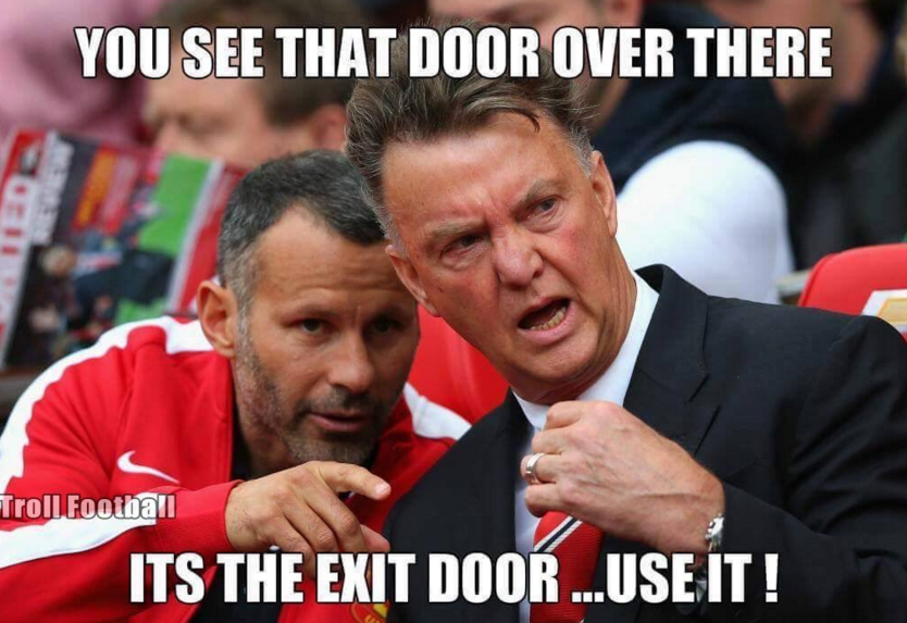talkSPORT's tweet photo. Man United fans brand Stoke defeat 'pathetic' as pressure intensifies on Van Gaal https://t.co/lMpg9gGXGS #MUFC https://t.co/qN5pb2Ytsq