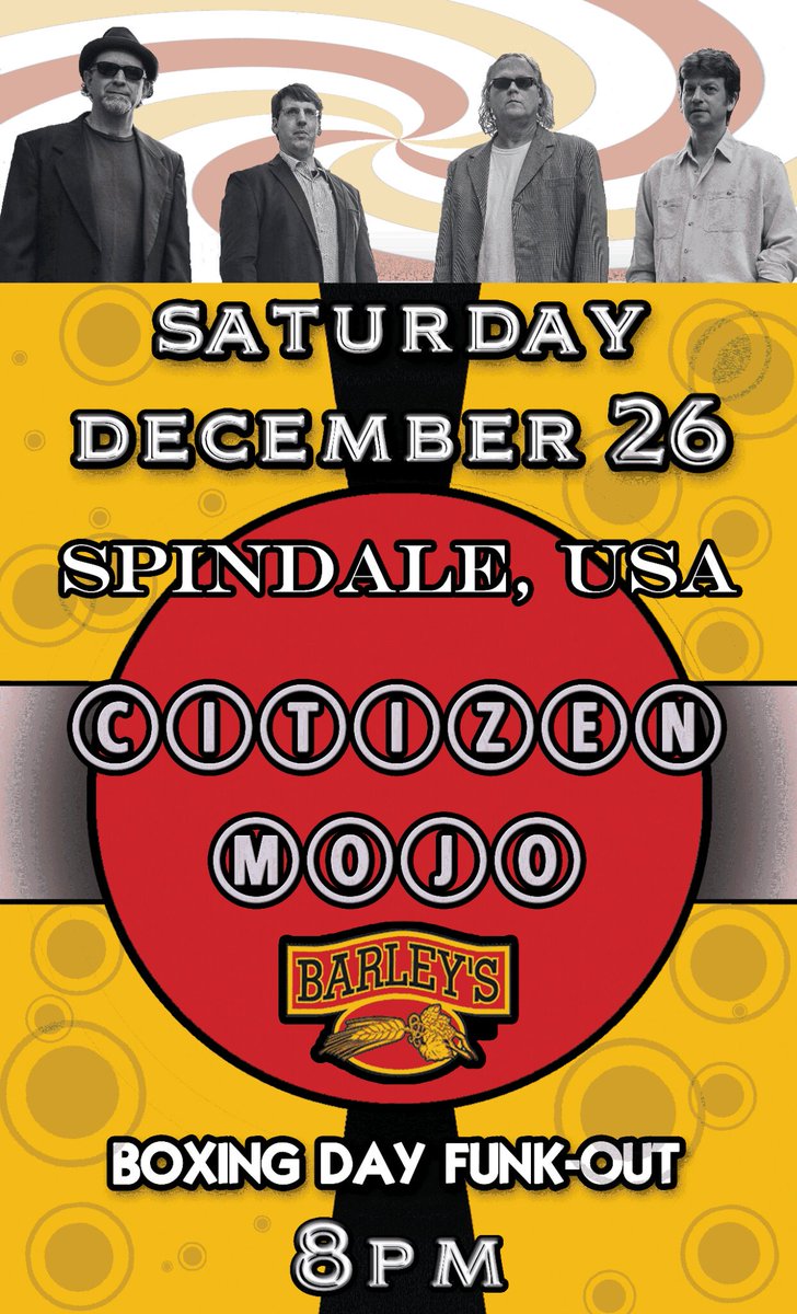 S_Blanton1's tweet photo. @CITIZENMOJO1 has a show tonight. #BoxingDay throwdown. #funk #SOUL #blues #jazz Barley's Spindale, NC #livemusic https://t.co/ZiaGtMvJnd