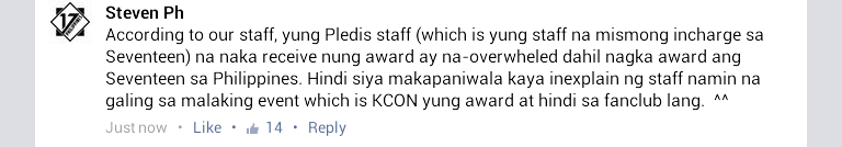 yodalbino's tweet photo. RT VernAnne_SVT: #μΈλΈν΄ #KCON7
Do you still remember about SEVENTEEN's Rookie Award from KCON7 PH? This is such a g⦠https://t.co/5Mh2WoFT8k