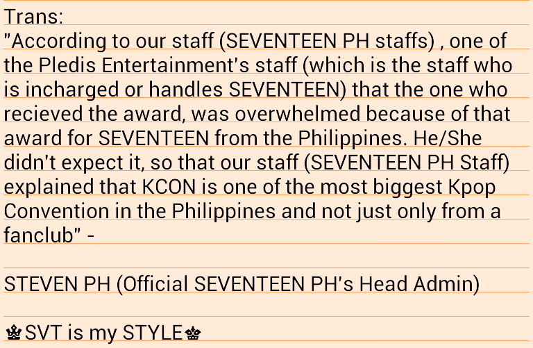 yodalbino's tweet photo. RT VernAnne_SVT: #μΈλΈν΄ #KCON7
Do you still remember about SEVENTEEN's Rookie Award from KCON7 PH? This is such a g⦠https://t.co/5Mh2WoFT8k